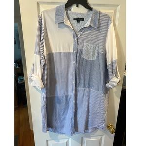 20W || Tommy Hilfiger || Multipattern Button Up Dress